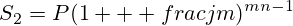 S_2=P(1   frac{j}{m})^{mn-1}
